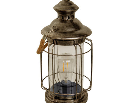 LED decoratief zonnelampje "Bruno" gemaakt van metaal, glas en plastic, koper, met een stevig ingebouwde LED, voor buiten