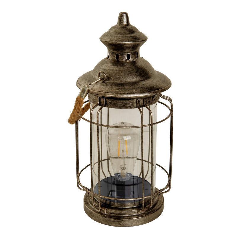 LED decoratief zonnelampje "Bruno" gemaakt van metaal, glas en plastic, koper, met een stevig ingebouwde LED, voor buiten