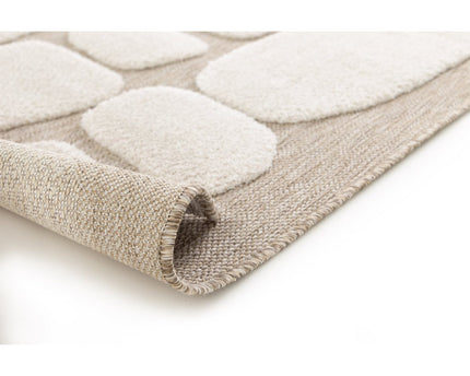 Tapis en reliëfstijl japandi GALET