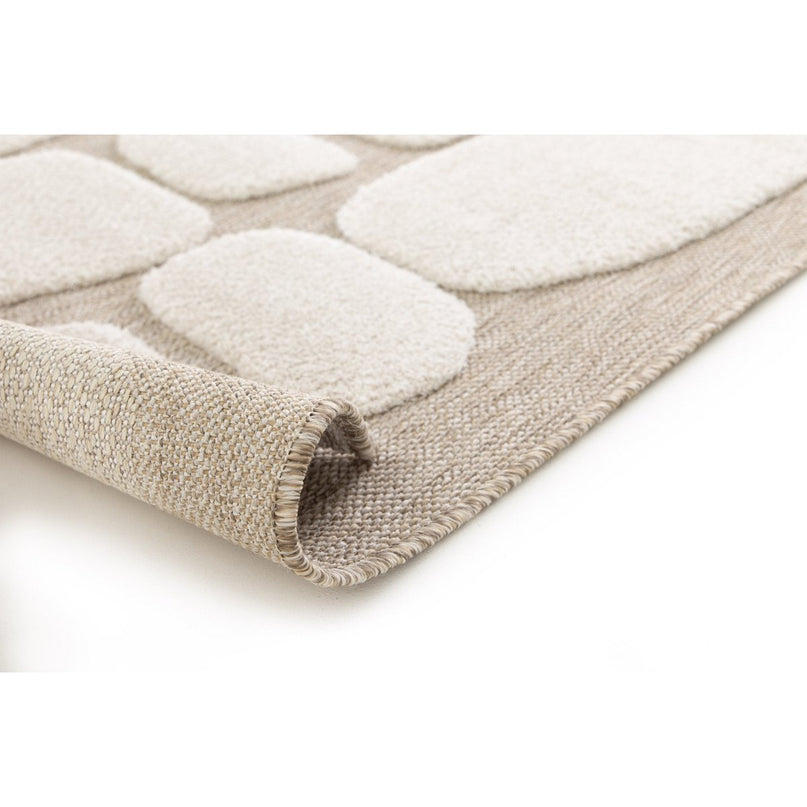 Tapis en reliëfstijl japandi GALET