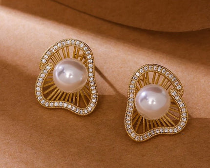 Lotus Design Sparkling Pearl -oorbellen N Ringen