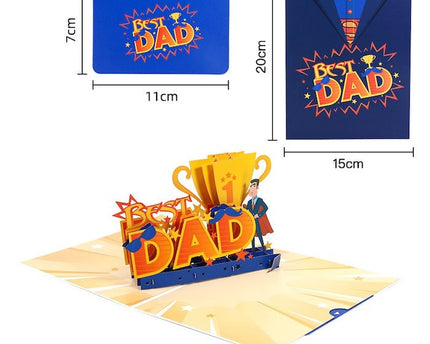 3D-kaart voor papa-vaders dagkaart