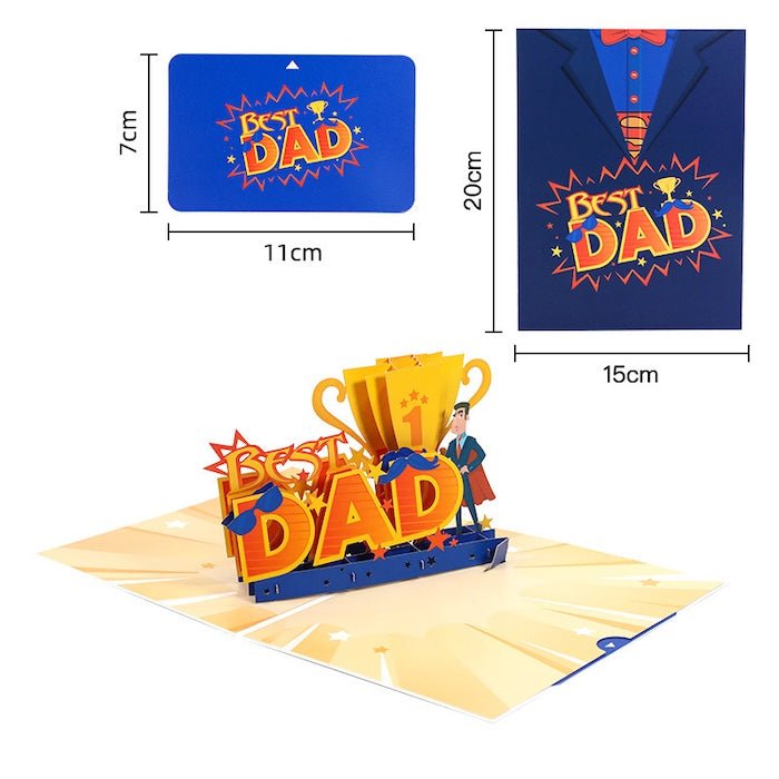 3D-kaart voor papa-vaders dagkaart