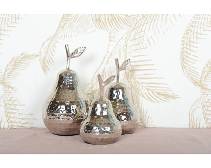 Zilveren decoratieve peer 8,5x8,5x15,5 cm