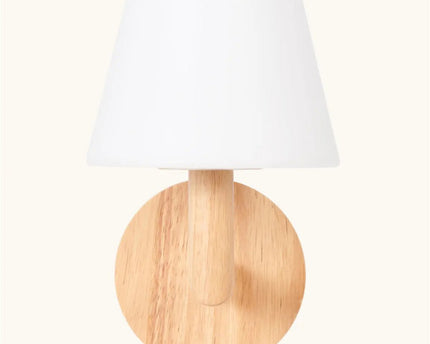 Ted lichtbruin houten oplaadbare wandlamp | Draadloze en dimbare verlichting