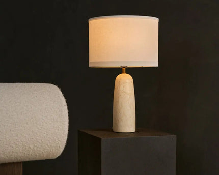 Charlotte Marmeren Lamp met Katoenen Kap – Elegante verlichting voor uw huis