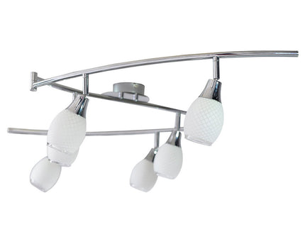 6 LED wand- en plafondrails "Rome"