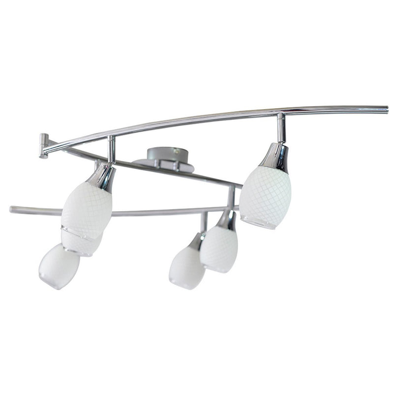 6 LED wand- en plafondrails "Rome"