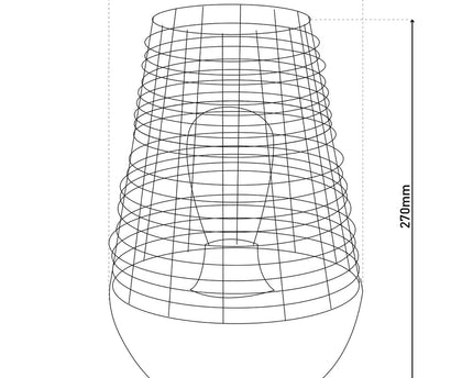LED Decol Light 27 cm hoog, gemaakt van metaal in zwart, stevig gebouwd -in LED, decoratie voor buiten