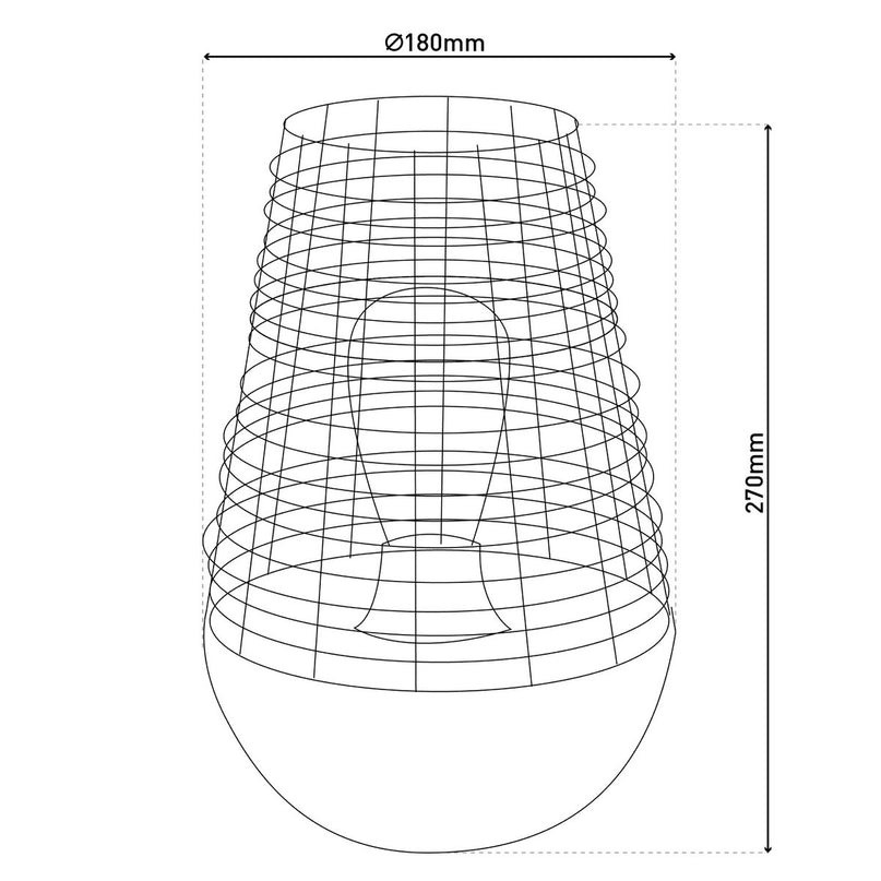 LED Decol Light 27 cm hoog, gemaakt van metaal in zwart, stevig gebouwd -in LED, decoratie voor buiten