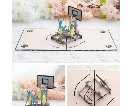 3D -kaart voor hem voor papa - basketbalontwerpkaart