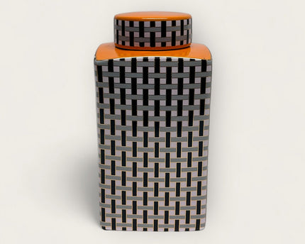 Oranje busje met deksel