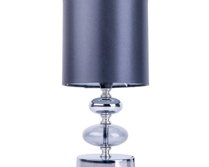 Stof, tafellamp "mali", tafellampje, textiel in zwart, met e14 -aansluiting, voor eetkamer, woonkamer, gang of kantoor, tafellamp voor woonkamer of eetkamer, bedlamp 28,5 cm hoog