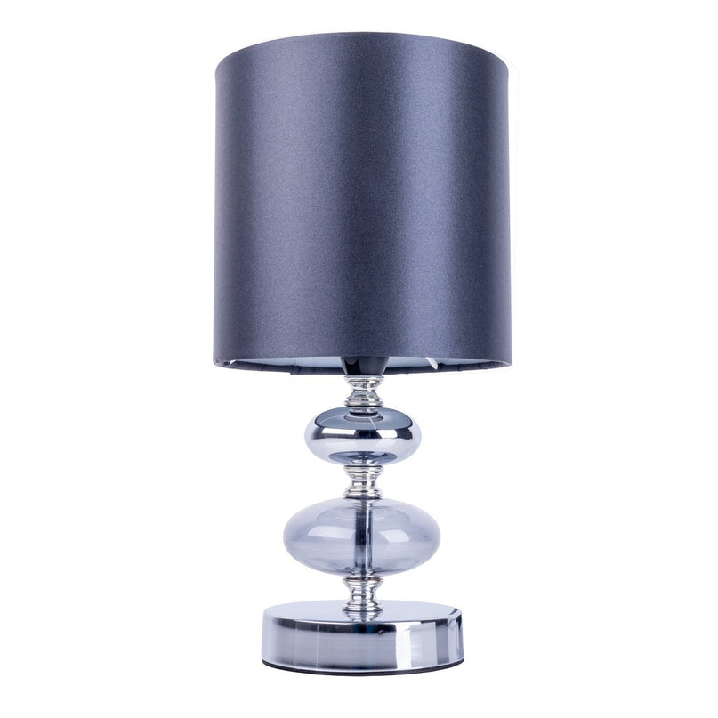 Stof, tafellamp "mali", tafellampje, textiel in zwart, met e14 -aansluiting, voor eetkamer, woonkamer, gang of kantoor, tafellamp voor woonkamer of eetkamer, bedlamp 28,5 cm hoog