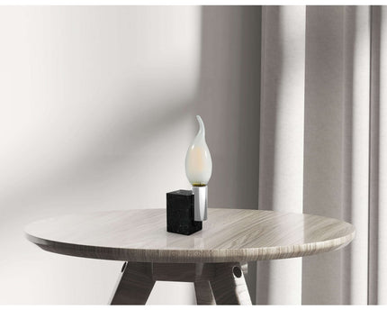 6 Set geleide kaarsen windvlaag met E14 -versie, glas, warm wit, voor eetkamer, woonkamer, gang of kantoor