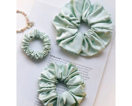 100% Zijden Scrunchie Set - 19 momme - Een set van 3