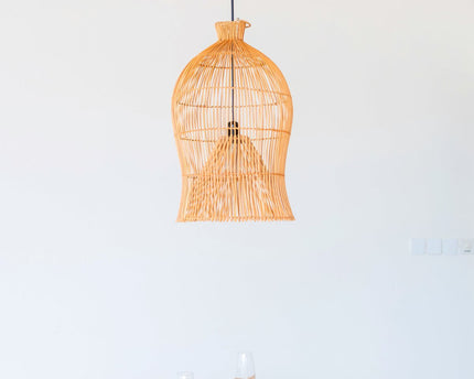 Rotan lampenkap – Boho hanglamp – plafondlamp hangend – Boho plafondlamp MAHARA (Ø35 cm)