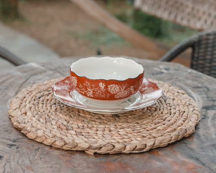 Placemat (set van 2, 4 of 6) PANDAWA 38 cm | Boho Placemat gemaakt van Waterhyacint