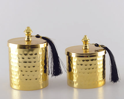 8x12cm gehamerd gouden doos