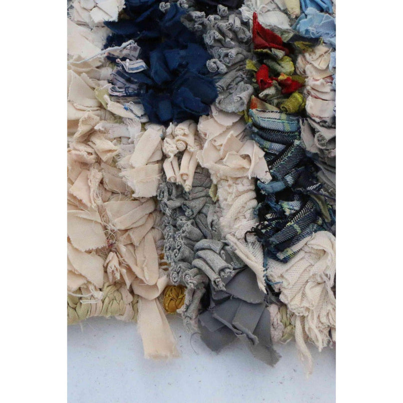 Marokkaans Berber-tapijt van gerecycled textiel 117 x 159 cm