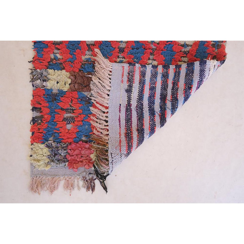 Marokkaans Berber-tapijt van gerecycled textiel 71 x 168 cm