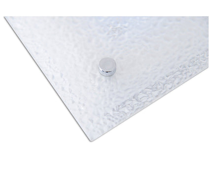 LED-plafondlamp met kristaloptica "Leeds", zijlengte 25 cm, gemaakt van chroomkleurig metaal en helder, gestructureerd glas, geïntegreerde LED's, warm wit