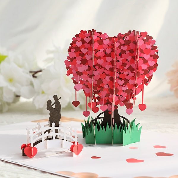 3D -kaart - Love Tree Valentijnsdagkaart