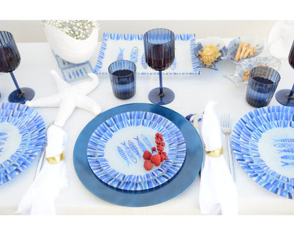BLAUWE ONDERZETTER