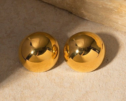 Chique moderne vintage halve bol grote oorbellen