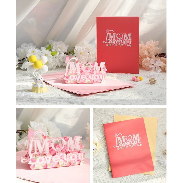 3D-kaart voor de dagkaart van Mum-Mother's Day