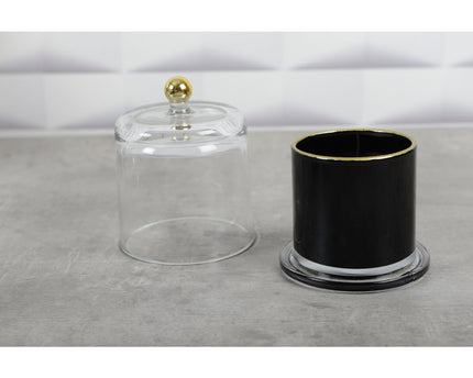 Zwart en gouden bel kaarsen tonka parfum