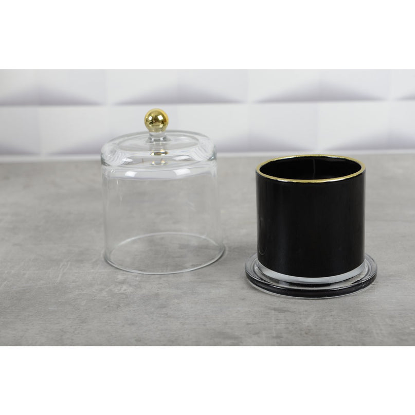Zwart en gouden bel kaarsen tonka parfum