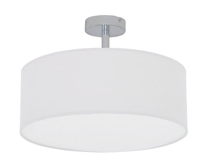 Textielplafondlicht "New York", klassieke plafondlamp met tekstbladen in wit, E27 -aansluiting, 40 cm diameter, geschikt voor de hele woonruimte