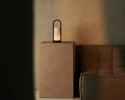 Evie Donkerbruine Oplaadbare Houten Tafellamp – Dimbaar & Snoerloos