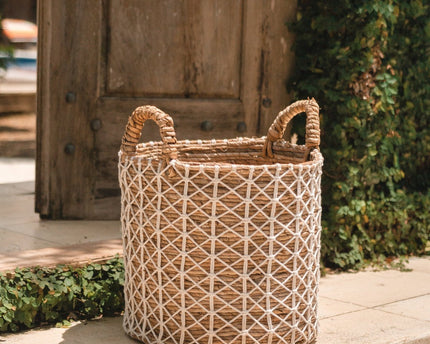 Boho wasmand KERSO | Plantenmand | Opbergmand van bananenvezel (3 maten)