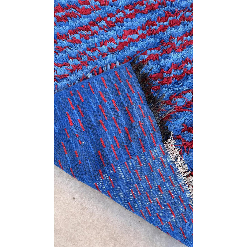 Marokkaans Berber-tapijt van gerecycled textiel 88 x 136 cm