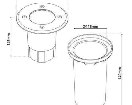 LED vloerinbouwlamp "Forto"
