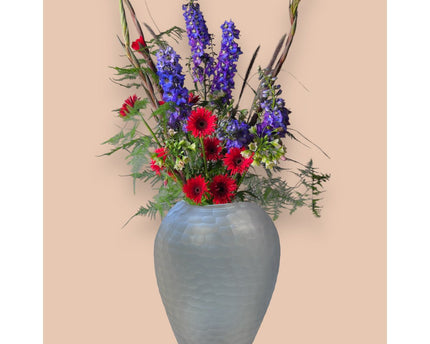 Large Smoked Gray  Vase（fish scale）