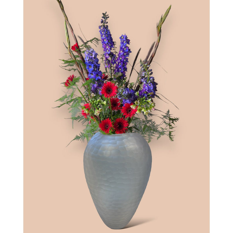 Large Smoked Gray  Vase（fish scale）