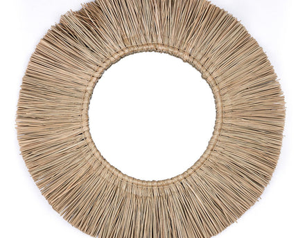 Wandspiegel van Zeegras Rond met 60 cm Diameter RIMBA