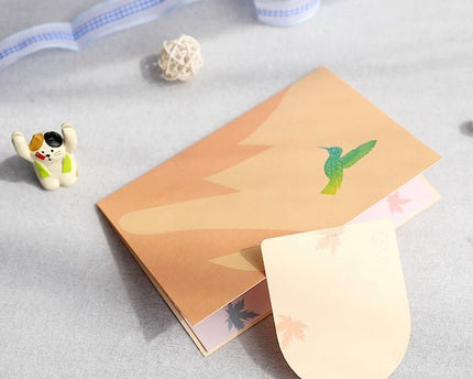3D -kaart - Hummingbird Birthday Card