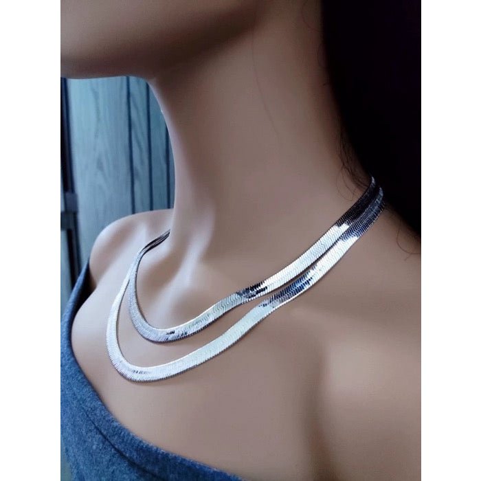 Unisex visgraatketting - 7 mm breed