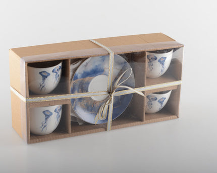 Koffiekopjes met kwallenbekers - veel van 4