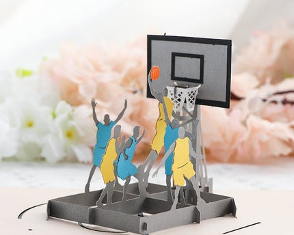 3D -kaart voor hem voor papa - basketbalontwerpkaart