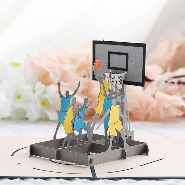 3D -kaart voor hem voor papa - basketbalontwerpkaart