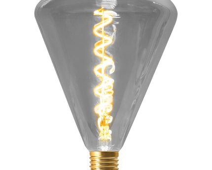 LED -lamp "Dilly" E27 versie 4 watt, metaal en glas in grijs