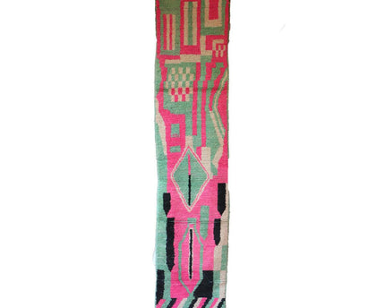 Zuiver wollen Marokkaans Berber halkleed 71 x 346 cm