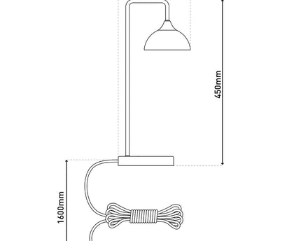 LED -tafellamp "Varna", tafellamp gemaakt van messing -gekleurd metaal en iriserend glas, stevig ingebouwd -in LED's, 45 cm hoog, stijlvolle verlichting voor woonkamer, eetkamer of gang