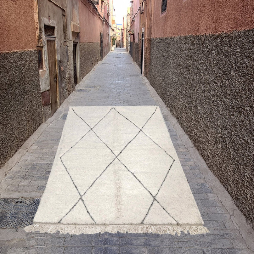 Zuiver wollen Marokkaans Berber-tapijt 150 x 250 cm