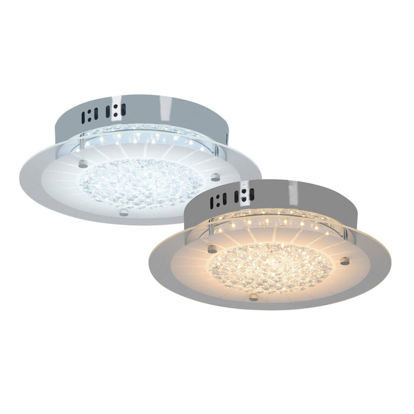 LED plafondlamp "Chur" met kristaleffect